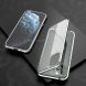 For iPhone 11 Pro Ultra Slim Single Sides Magnetic Adsorption Angular Frame Tempered Glass Magnet Flip Case