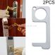 2 PCS Portable Quarantine Virus Open Door Press Elevator Key Ring