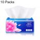 10 Packs Household Native Wood Pulp Removable Tissue Napkin Paper