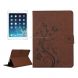 For iPad Air 2 Pressed Flowers Butterfly Pattern Horizontal Flip PU Leather Case with Magnetic Buckle & Holder & Card Slots & Wallet