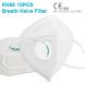 10 PCS CE Certified KN95 n95 Breathable Respirator Dustproof Antiviral Anti-fog Protective Face Mask with Breath-Valve Filter
