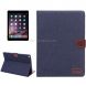 Denim Style Leather Case with Holder & Card Slots & Sleep Function for iPad Air 2