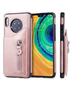 For Huawei Mate 30 Solid Color Double - Button Zipper Shockproof Protective Case