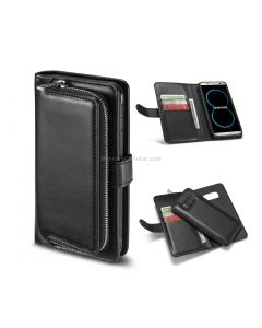 For Galaxy S8 Plain Texture Zipper Horizontal Flip Leather Case with Card Slots & Wallet Function