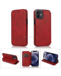 Strong Magnetic Closure PU + TPU Leather Case with Card Slots & Holder For iPhone 12 mini