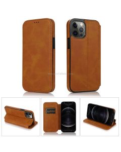 Strong Magnetic Closure PU + TPU Leather Case with Card Slots & Holder For iPhone 12 Pro Max