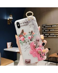Flowers Pattern Wrist Strap Soft TPU Protective Case For iPhone 6 & 6s