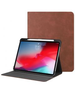 Solid Color Cowhide Texture Horizontal Flip PU Leather Case for iPad Pro 11 inch (2018), with Holder & Sleep / Wake-up Function