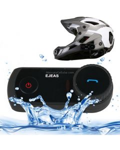 2 Sets EJEAS E2-1200 1200m IP65 Waterproof 4 Users Connection Riders Bluetooth Multi-Interphone Headsets for Motorcycle Helmet