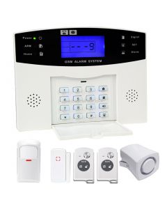 YA-500-GSM 6 in 1 Kit Wireless 315MHz GSM SMS Security Home House Burglar Alarm System with LCD Screen