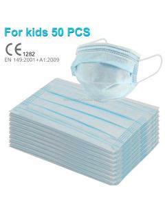 50 PCS for Kids CE Certificated Disposable 3-layered Protection Breathable Earloop Antiviral Protective Face Mask