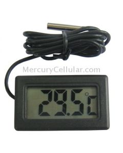Mini LCD Digital Thermometer for Fridge Freezer, Insert Size 46mm x 26.6mm, Cable Length 1m