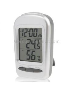 LCD Digital Desk Indoor Thermometer Hygrometer with Date / Clock / Freezing Warning