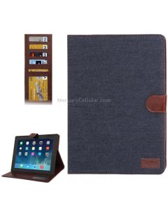 Denim Texture Leather Case with Credit Card Slots & Holder with Holder for iPad 4 / iPad New (iPad 3) / iPad 2