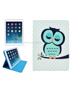 Owl Pattern Protective PU Leather Case with Sleep / Wake-up Function & Card Slot for iPad 4 / New iPad