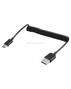 USB-C / Type-C Male to USB Male Laptop Spring Charging Cable