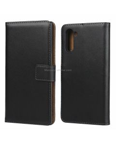 Leather Horizontal Flip Holster for Galaxy Note10 with Magnetic Clasp and Bracket and Card Slot and Wallet