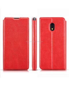 For Xiaomi Redmi 8A Retro Simple Ultra-thin Magnetic Leather Case with Holder & Card Slots & Lanyard