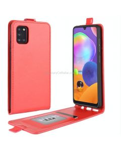 For Galaxy A31 R64 Texture Single Vertical Flip Leather Protective Case with Card Slots & Photo Frame